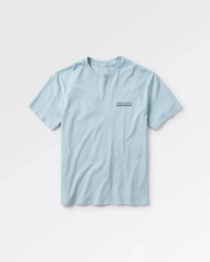 Passenger Tops Distance Recycled Relaxed Fit TShirt Blue Fog Blue Fog 8211 Men