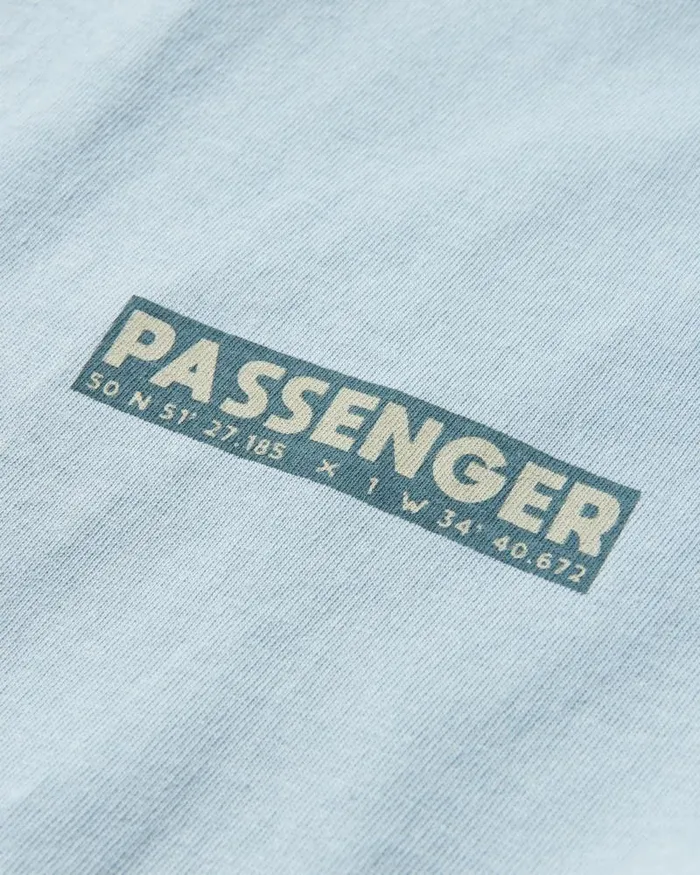 Passenger Tops Distance Recycled Relaxed Fit TShirt Blue Fog Blue Fog 8211 Men