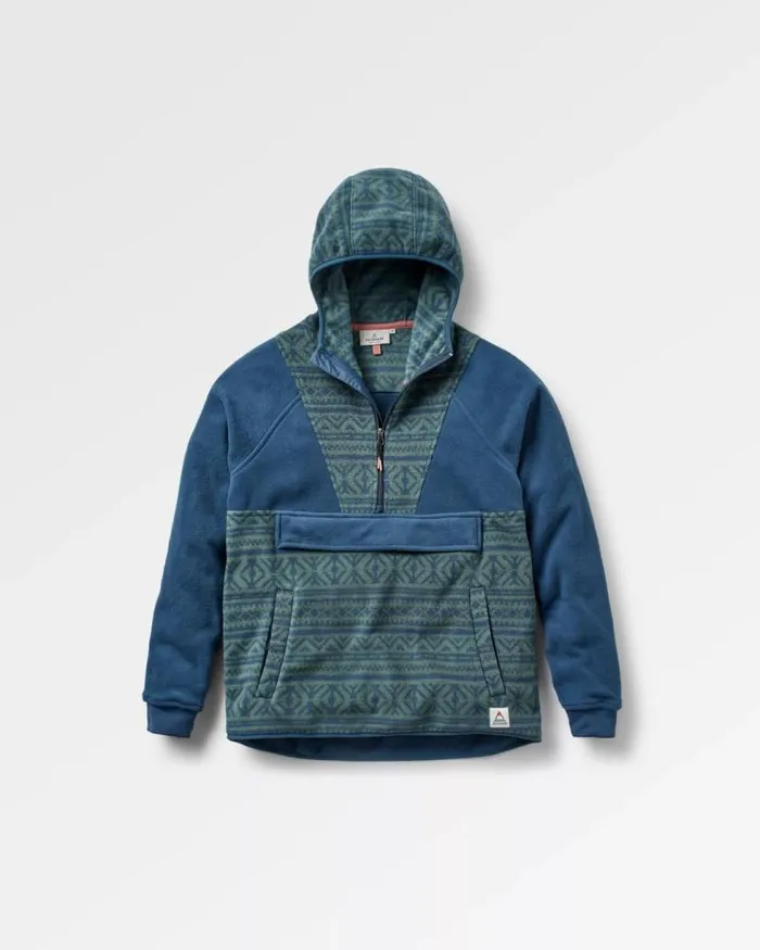 Passenger Tops Edge Hooded 12 Zip Polar Fleece Nordic Geo Deep Ocean Nordic Geo Deep Ocean 8211 Men