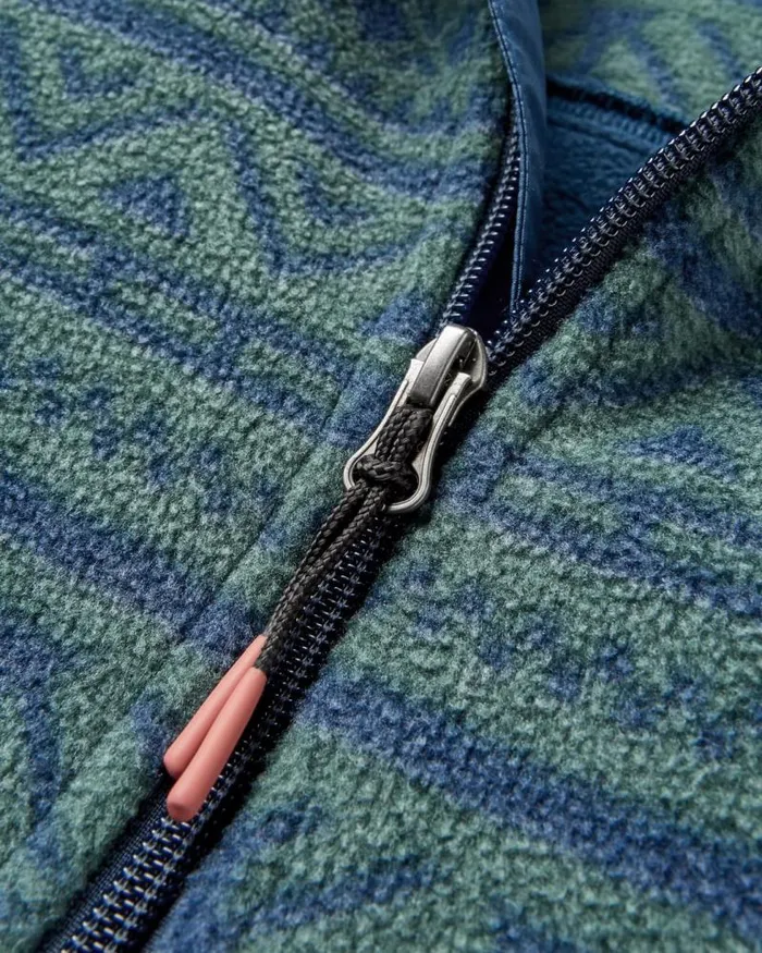 Passenger Tops Edge Hooded 12 Zip Polar Fleece Nordic Geo Deep Ocean Nordic Geo Deep Ocean 8211 Men