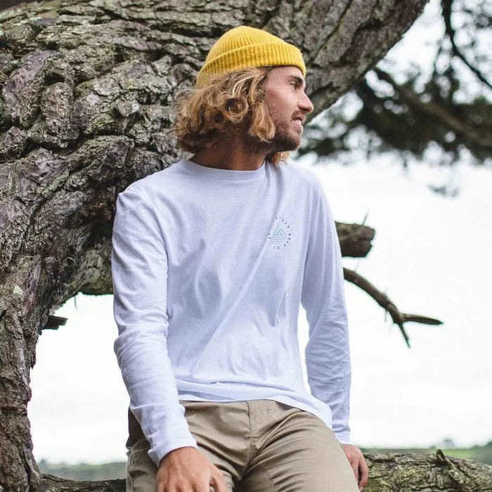 Passenger Tops Escapism Recycled LS TShirt White White 8211 Men