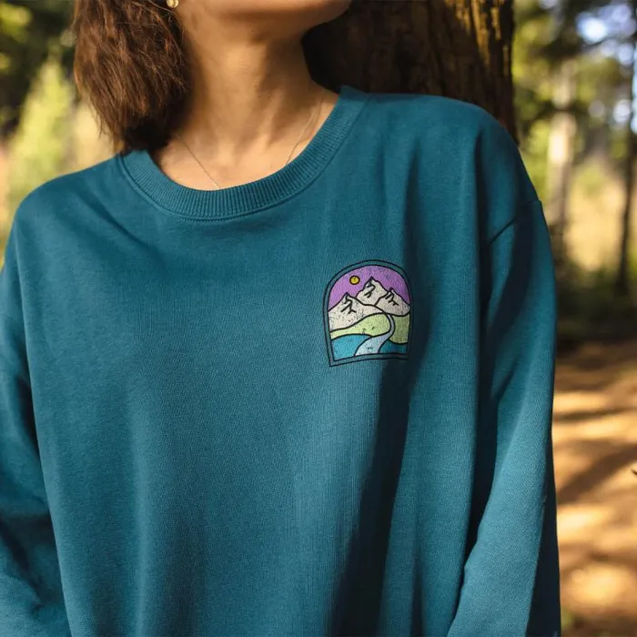 Passenger Tops Friday Collective Recycled Cotton Oversized Sweatshirt Blue Coral Blue Coral 8211 Women