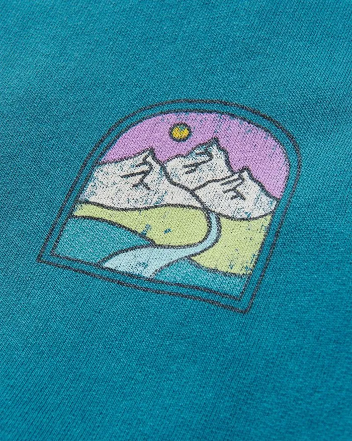 Passenger Tops Friday Collective Recycled Cotton Oversized Sweatshirt Blue Coral Blue Coral 8211 Women