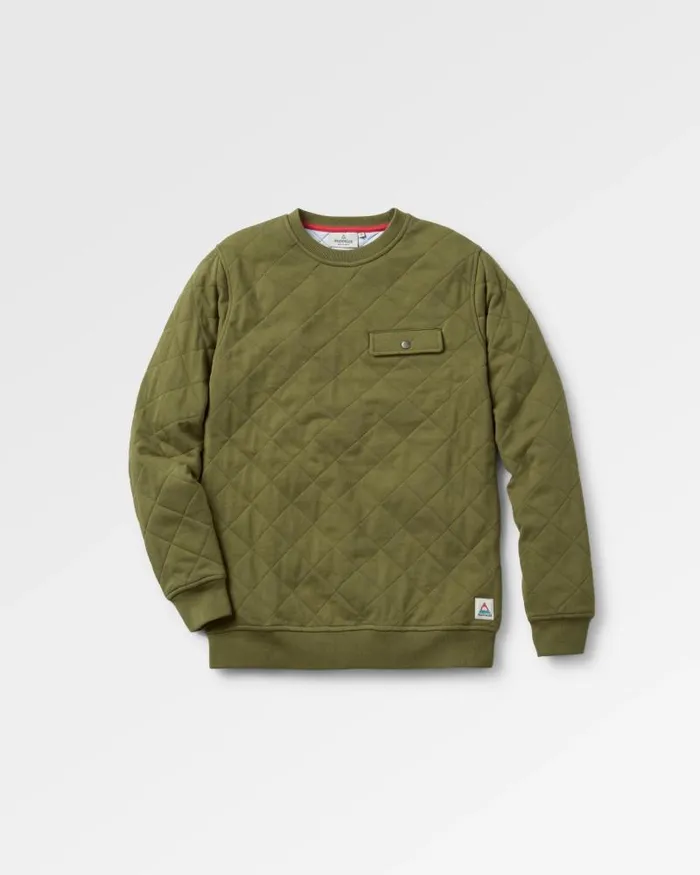 Passenger Tops Fungi Quilted Sweatshirt Khaki Khaki 8211 Men