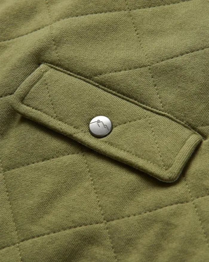 Passenger Tops Fungi Quilted Sweatshirt Khaki Khaki 8211 Men