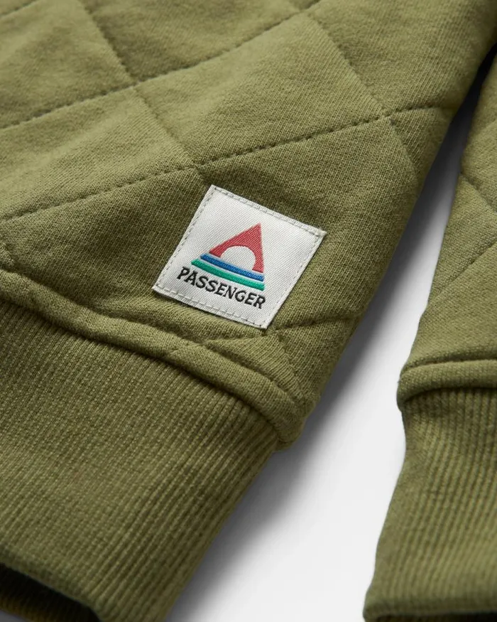 Passenger Tops Fungi Quilted Sweatshirt Khaki Khaki 8211 Men
