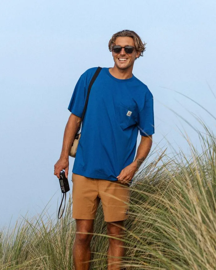 Passenger Tops Heritage Recycled Relaxed Fit TShirt True Blue True Blue 8211 Men
