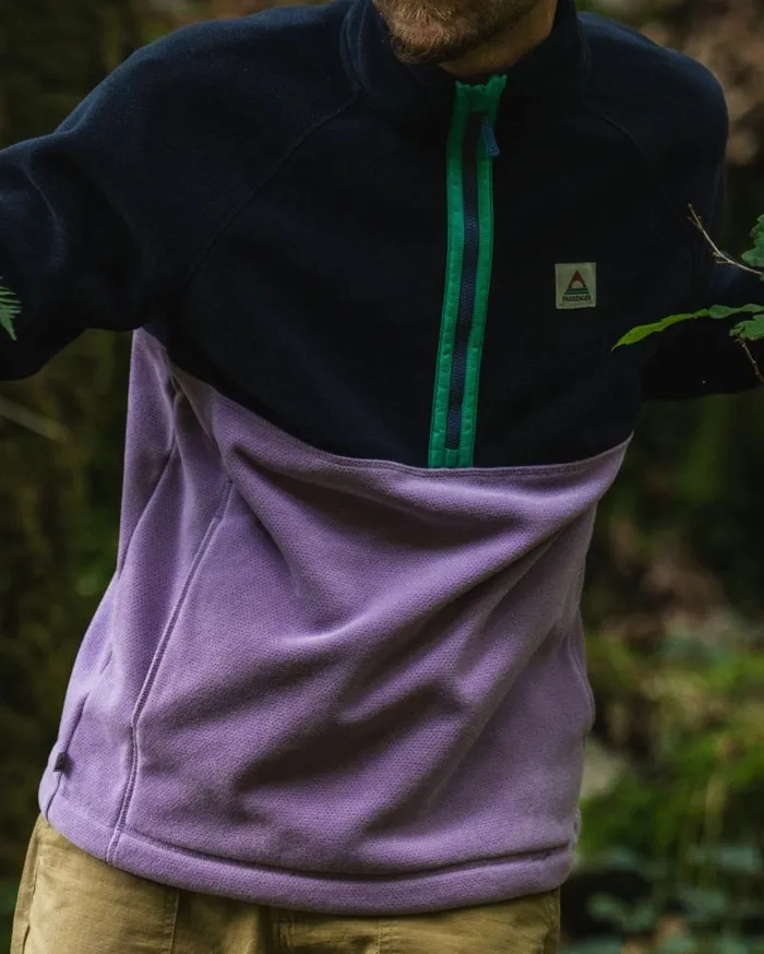 Passenger Tops Highland Recycled Polartec Fleece Lilac Deep Navy Lilac Deep Navy 8211 Men