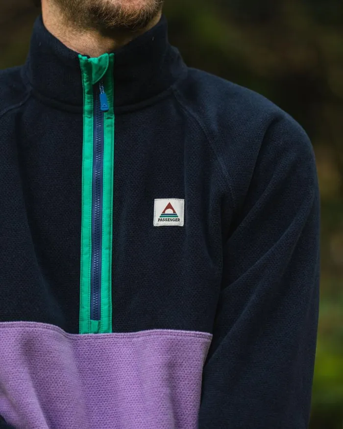 Passenger Tops Highland Recycled Polartec Fleece Lilac Deep Navy Lilac Deep Navy 8211 Men