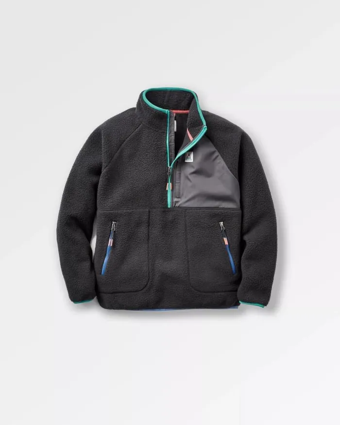 Passenger Tops Home 20 12 Zip Recycled Sherpa Fleece Black Black 8211 Women