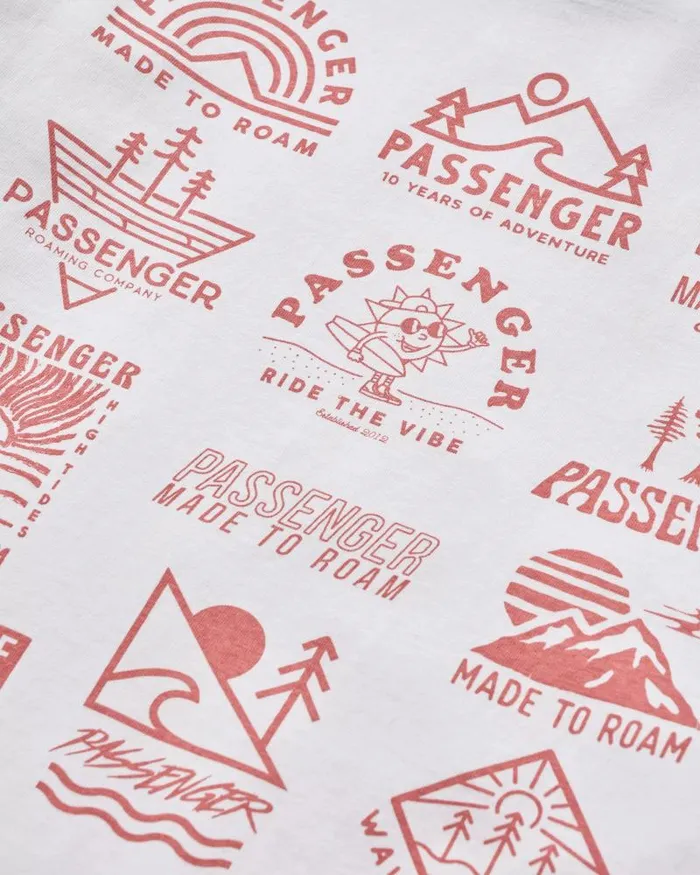 Passenger Tops Icon Recycled Cotton TShirt White White 8211 Men