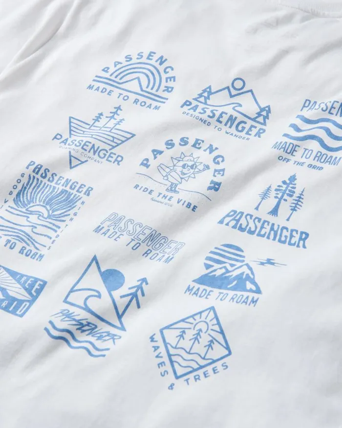 Passenger Tops Icon Recycled Cotton TShirt White White 8211 Men