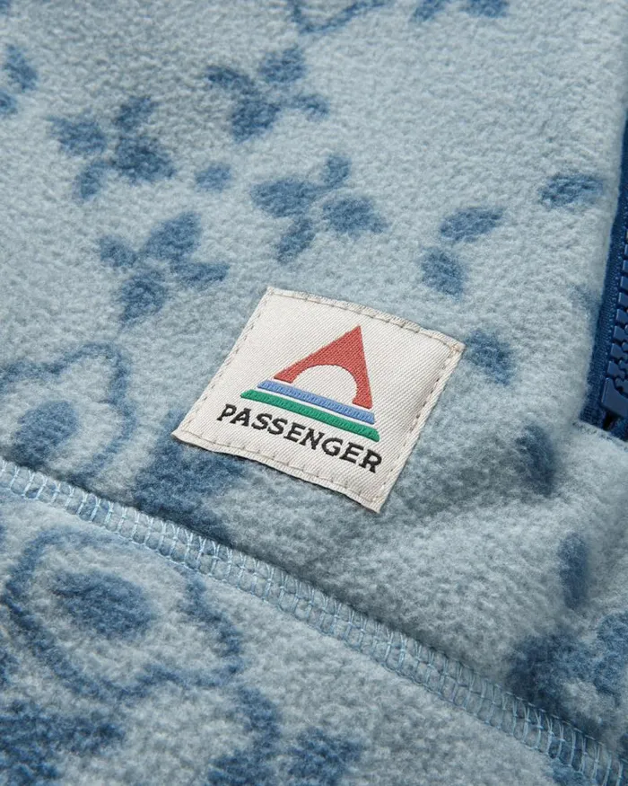 Passenger Tops Juana Recycled Polar Hooded Fleece Large Tile Washed Blue Large Tile Washed Blue 8211 Women