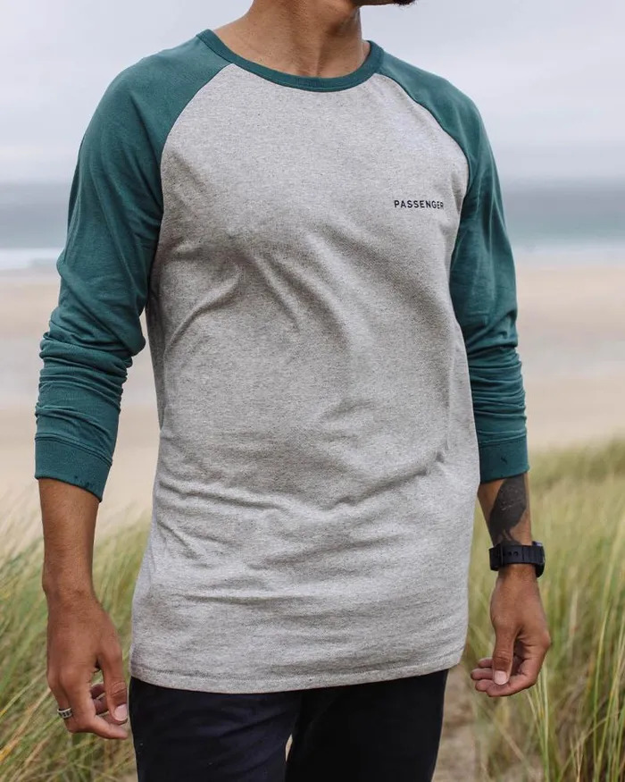 Passenger Tops Made To Roam Recycled LS TShirt Grey Marl Grey Marl 8211 Men