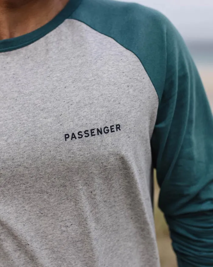 Passenger Tops Made To Roam Recycled LS TShirt Grey Marl Grey Marl 8211 Men