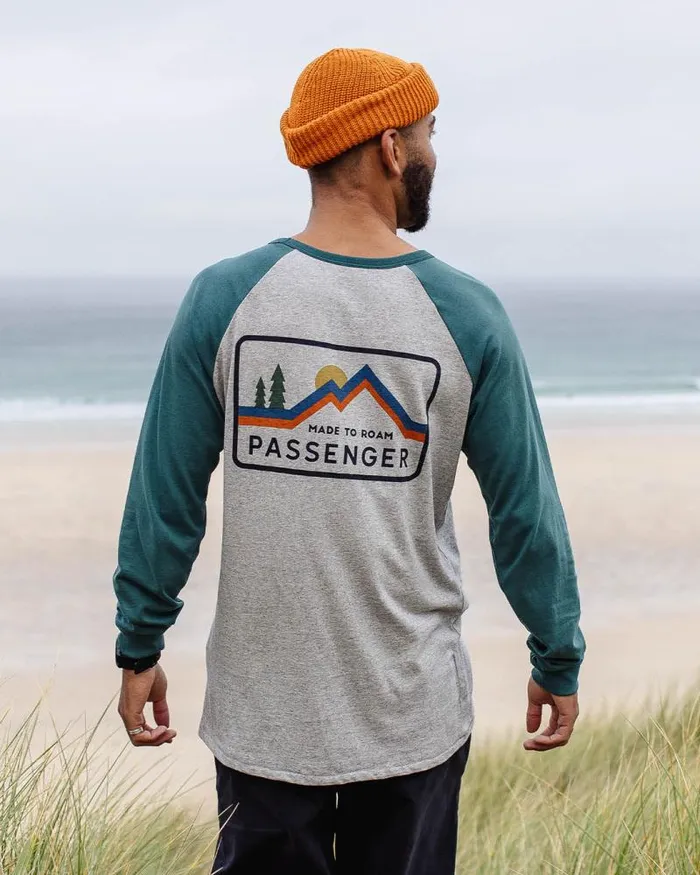 Passenger Tops Made To Roam Recycled LS TShirt Grey Marl Grey Marl 8211 Men