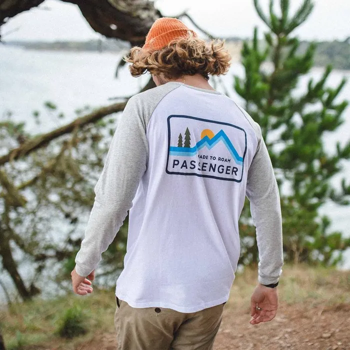 Passenger Tops Made To Roam Recycled LS TShirt White White 8211 Men