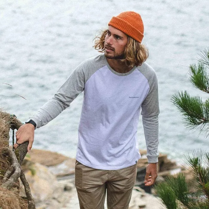 Passenger Tops Made To Roam Recycled LS TShirt White White 8211 Men