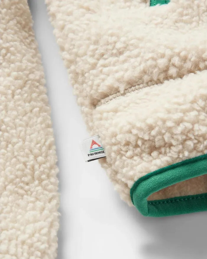 Passenger Tops North Coast 20 Full Zip Recycled Sherpa Fleece Oatmeal Oatmeal 8211 Women
