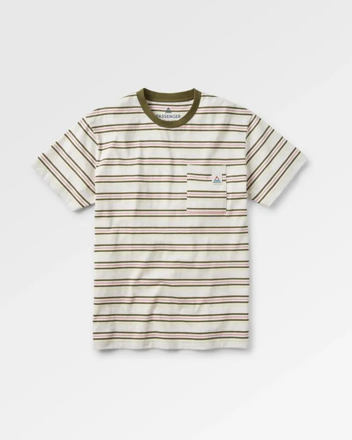 Passenger Tops Retro Recycled Relaxed Fit TShirt Birch Marl Birch Marl 8211 Men