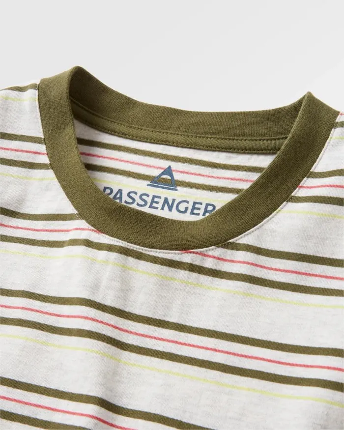 Passenger Tops Retro Recycled Relaxed Fit TShirt Birch Marl Birch Marl 8211 Men