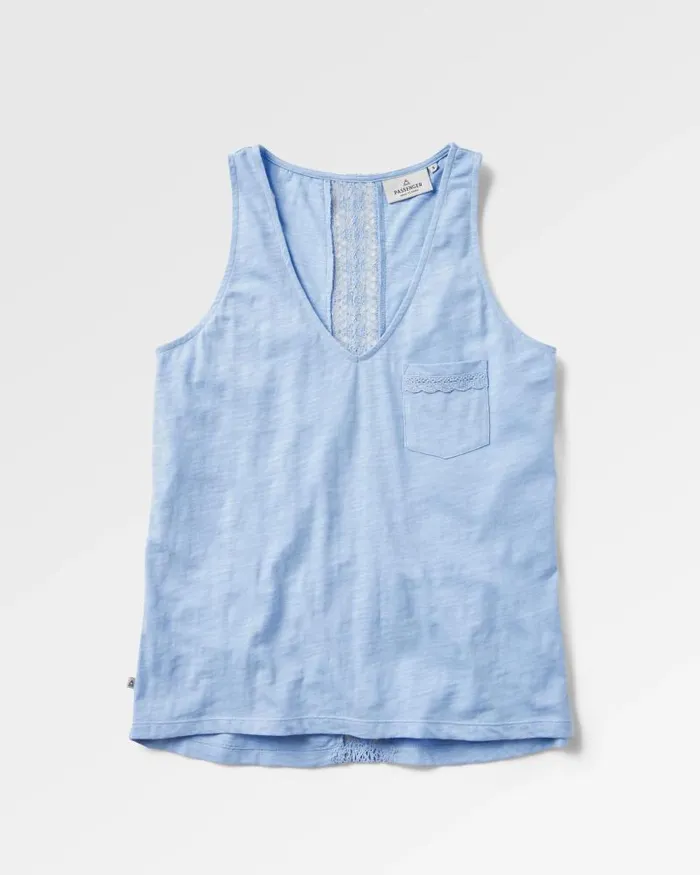 Passenger Tops Rivergate Recycled Cotton Top Cornflower Cornflower 8211 Women