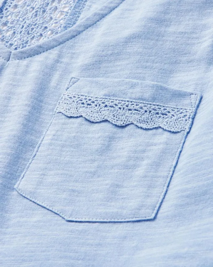 Passenger Tops Rivergate Recycled Cotton Top Cornflower Cornflower 8211 Women