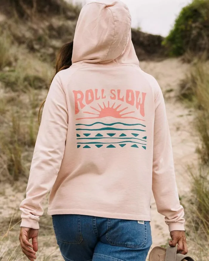 Passenger Tops Rolling Slow Recycled Cotton Hoodie Peachy Pink Peachy Pink 8211 Women Passenger Tops Rolling Slow Recycled Cotton Hoodie Peachy Pink Peachy Pink 8211 Women
