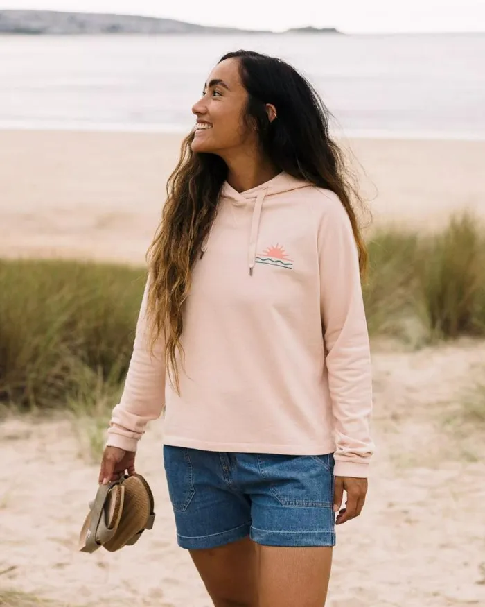 Passenger Tops Rolling Slow Recycled Cotton Hoodie Peachy Pink Peachy Pink 8211 Women