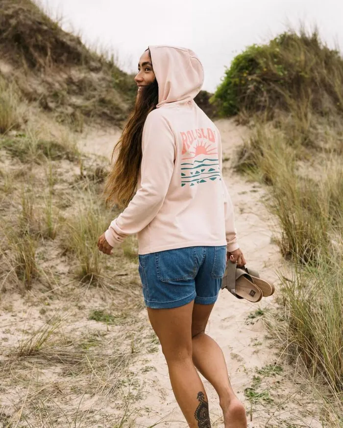Passenger Tops Rolling Slow Recycled Cotton Hoodie Peachy Pink Peachy Pink 8211 Women