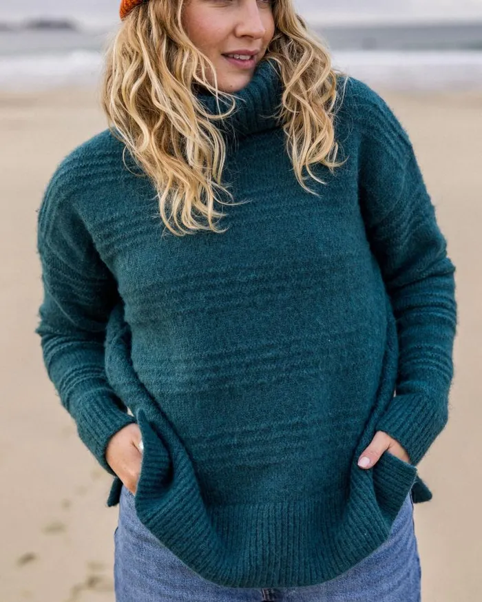 Passenger Tops Snug Recycled Polo Neck Knitted Jumper Mediterranean Mediterranean 8211 Women