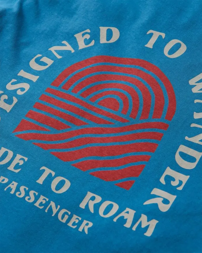 Passenger Tops Sundown Recycled Cotton TShirt Blue Steel Blue Steel 8211 Men