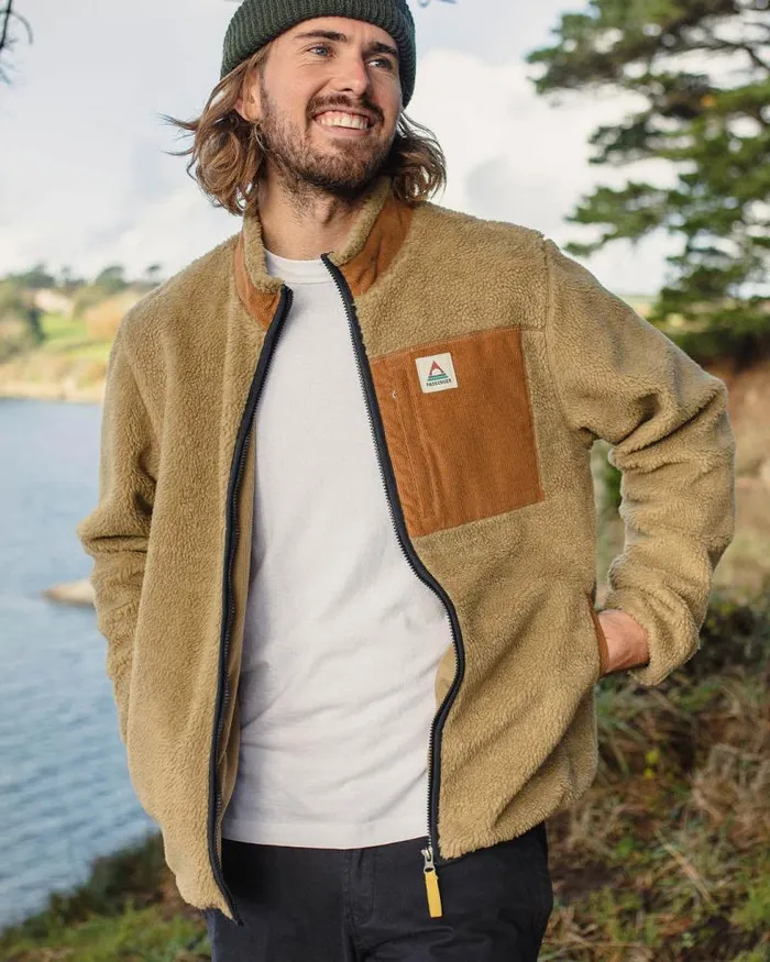 Passenger Tops Trekker Recycled DeepPile Sherpa Fleece Biscuit Biscuit 8211 Men