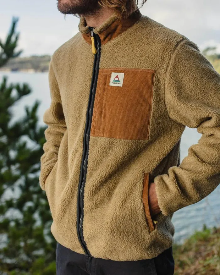 Passenger Tops Trekker Recycled DeepPile Sherpa Fleece Biscuit Biscuit 8211 Men