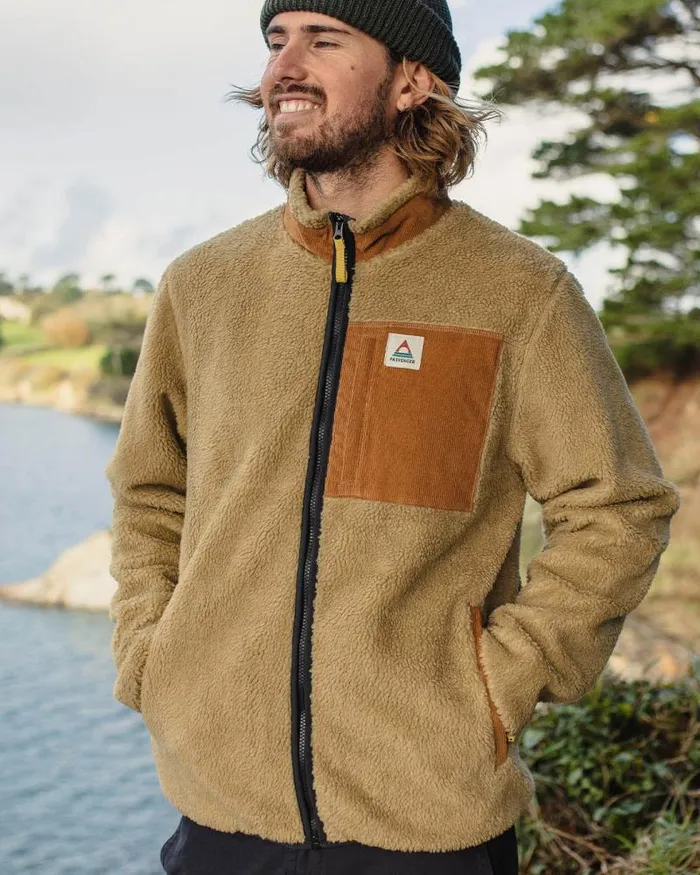 Passenger Tops Trekker Recycled DeepPile Sherpa Fleece Biscuit Biscuit 8211 Men