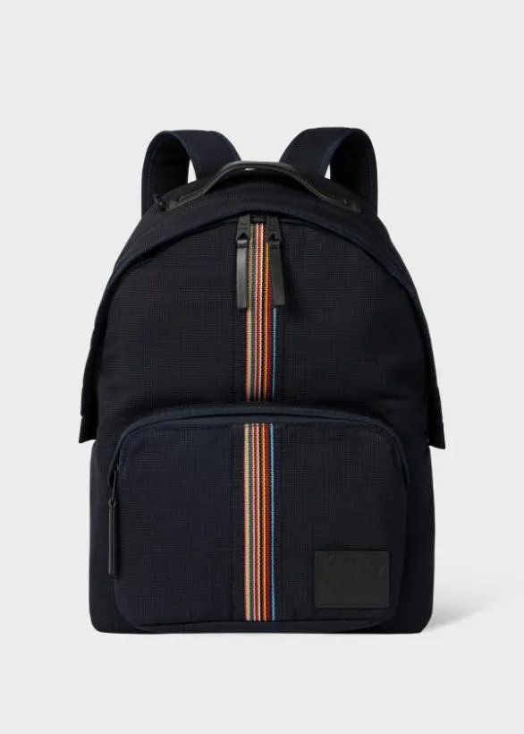 Paul Smith Bags 039Signature Stripe039 Backpack Navy 8211 Mens