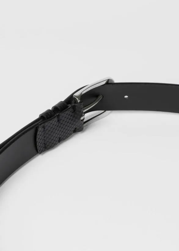 Paul Smith Belts Leather Embossed Belt Black 8211 Mens