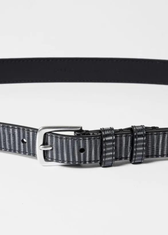 Paul Smith Belts Leather Gradient Stripe Belt Black 8211 Mens