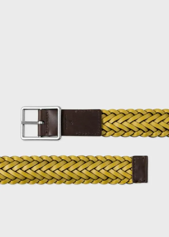 Paul Smith Belts Reversible Plaited Leather Belt Dark Brown 8211 Mens