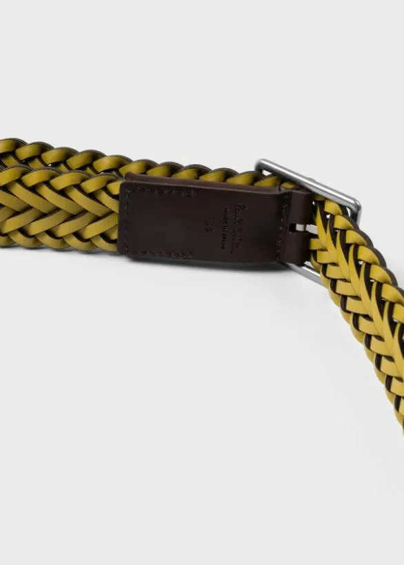 Paul Smith Belts Reversible Plaited Leather Belt Dark Brown 8211 Mens