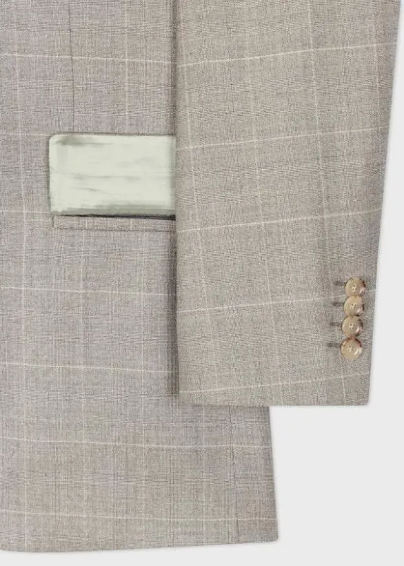 Paul Smith Blazers BuggyLined MultiCheck Wool Blazer Grey 8211 Mens