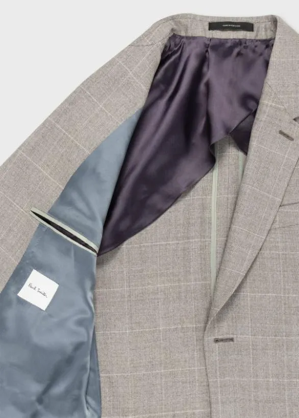 Paul Smith Blazers BuggyLined MultiCheck Wool Blazer Grey 8211 Mens