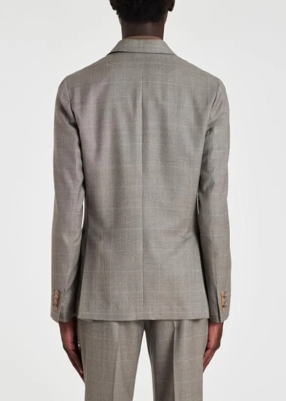 Paul Smith Blazers BuggyLined MultiCheck Wool Blazer Grey 8211 Mens