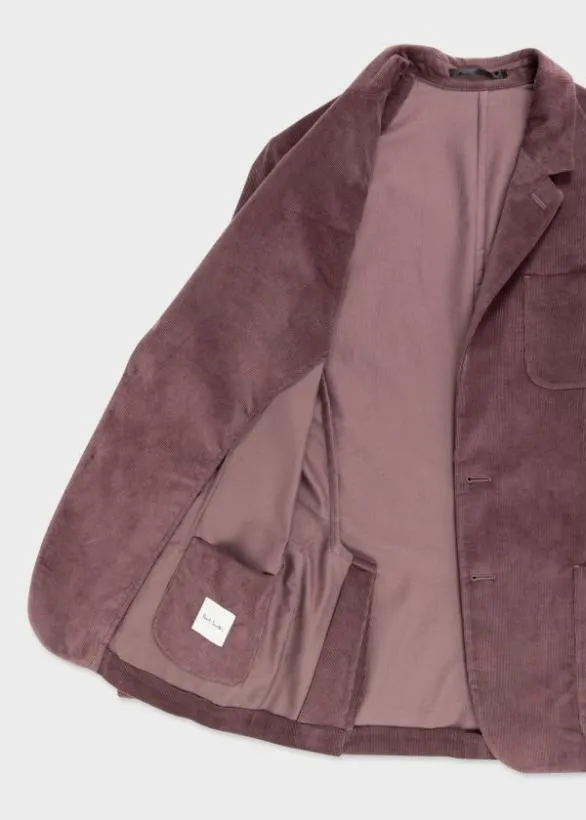 Paul Smith Blazers MidFit Corduroy PatchPocket Blazer Purple 8211 Mens