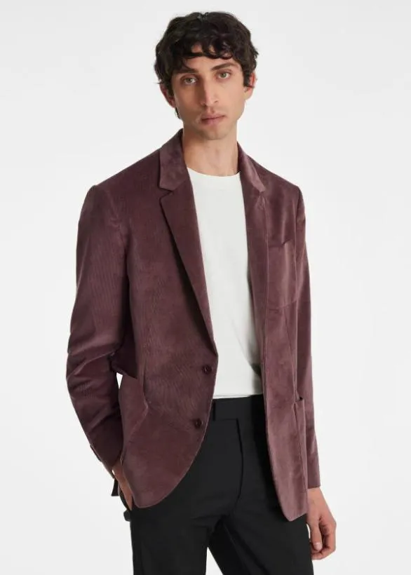 Paul Smith Blazers MidFit Corduroy PatchPocket Blazer Purple 8211 Mens