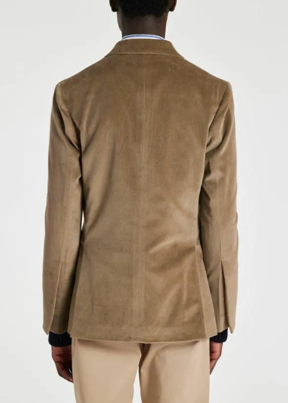 Paul Smith Blazers TailoredFit Velveteen Peak Lapel Blazer Brown 8211 Mens