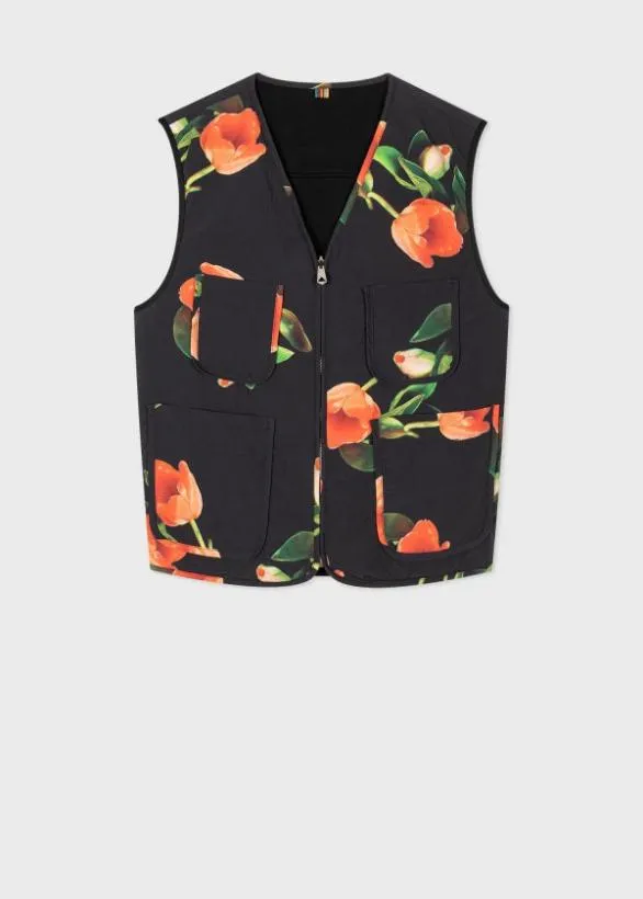 Paul Smith Coats and Jackets 039Tulip039 Reversible Gilet Black 8211 Mens