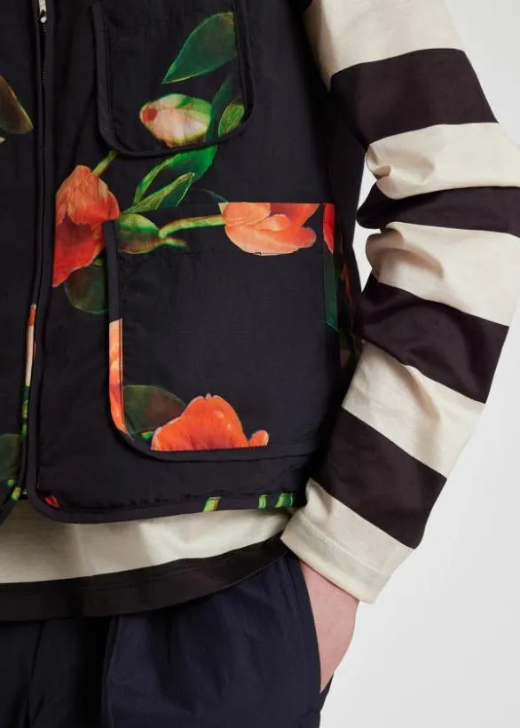 Paul Smith Coats and Jackets 039Tulip039 Reversible Gilet Black 8211 Mens