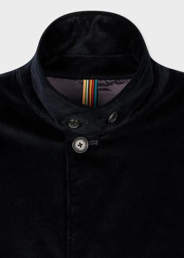 Paul Smith Coats and Jackets Corduroy Wadded Work Jacket Navy 8211 Mens