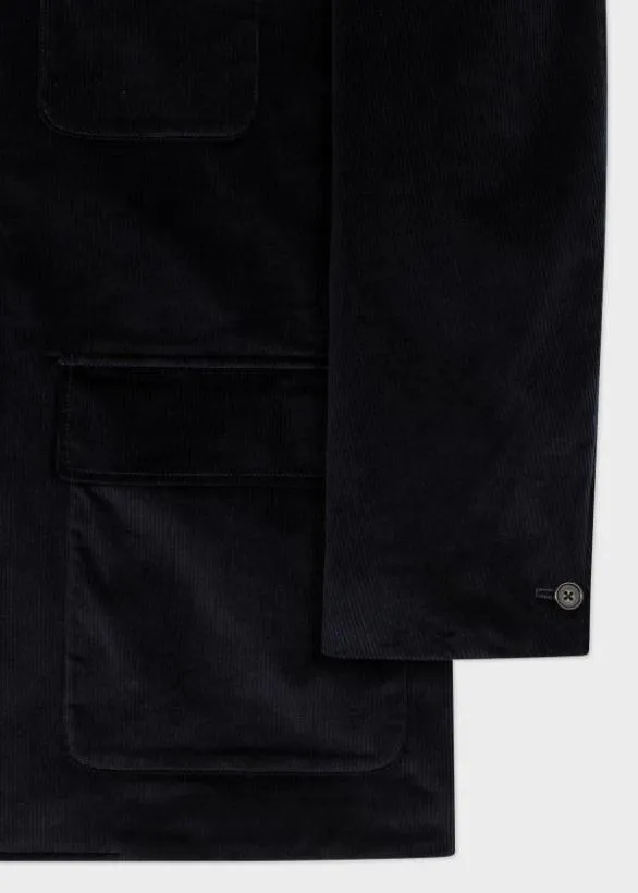 Paul Smith Coats and Jackets Corduroy Wadded Work Jacket Navy 8211 Mens